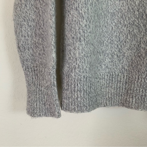 Vince womens gray marked chunky knit funnel neck wool sweater XS - Picture 6 of 7